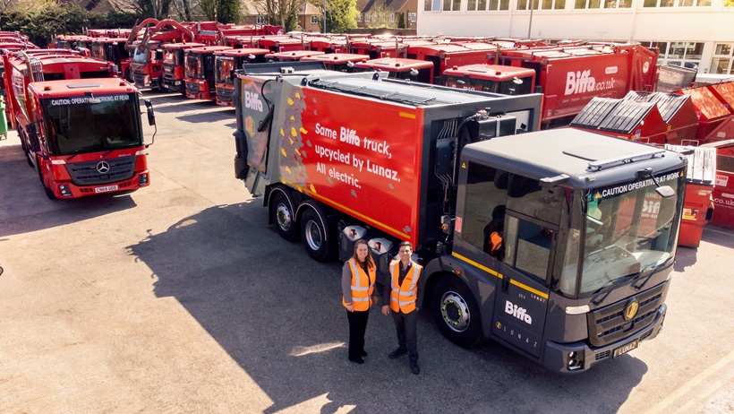 One of Britain’s largest fleets of bin lorries goes electric